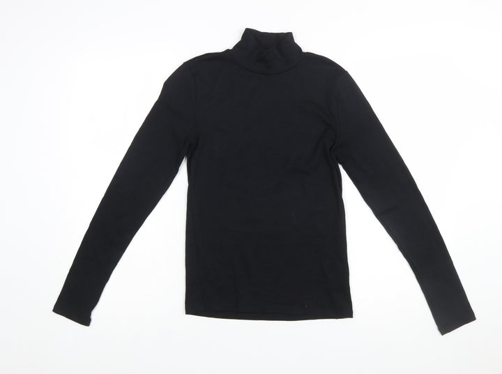 GAP Women's Black Modern Turtleneck Long Sleeve Top Size S