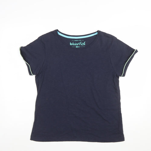 Weird Fish Women's Blue Cotton Short Sleeve T-Shirt Size 16