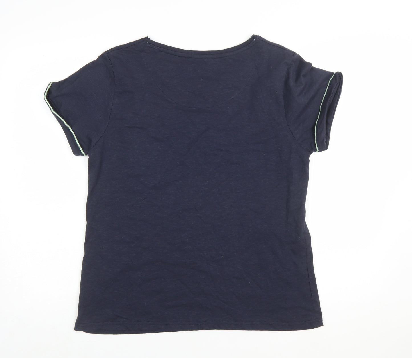Weird Fish Women's Blue Cotton Short Sleeve T-Shirt Size 16