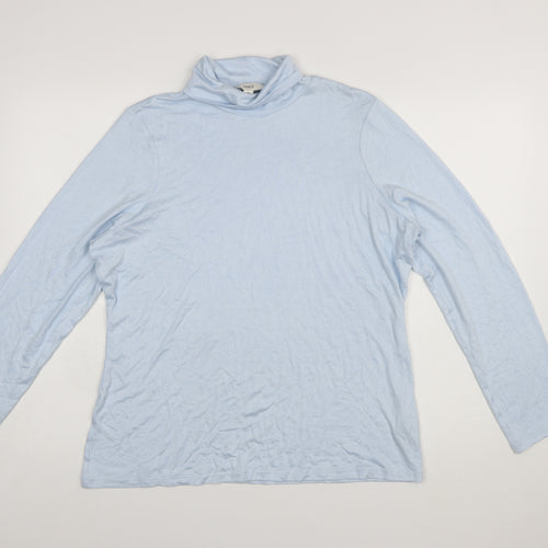 Marks and Spencer Women Blue Roll Neck Long Sleeve Jumper Size 20
