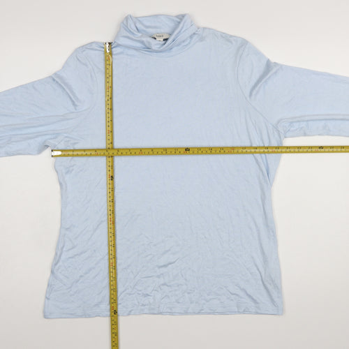 Marks and Spencer Women Blue Roll Neck Long Sleeve Jumper Size 20