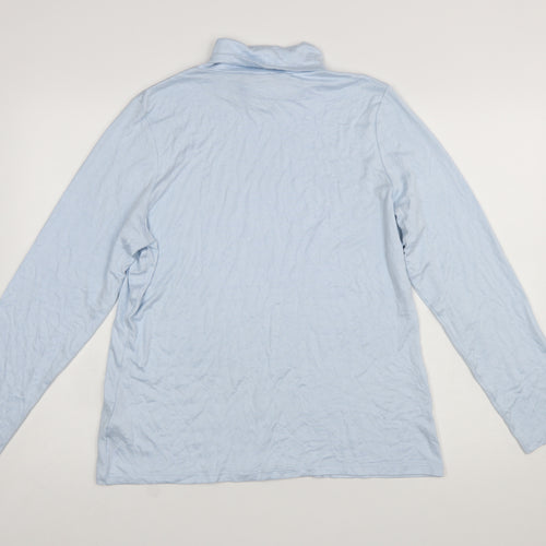 Marks and Spencer Women Blue Roll Neck Long Sleeve Jumper Size 20
