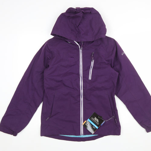 Trespass Women’s Purple Waterproof Hooded Rain Jacket XS