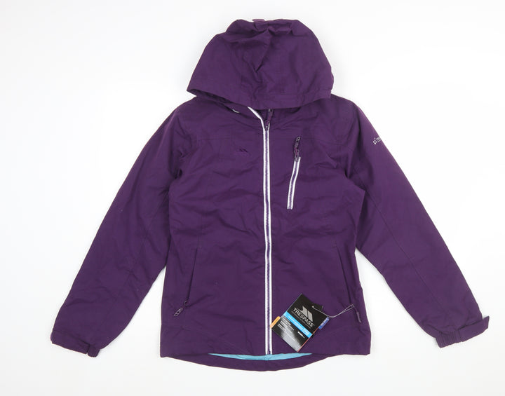 Trespass Women’s Purple Waterproof Hooded Rain Jacket XS