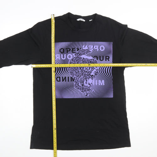 ONLY & SONS Men’s Black Skull Graphic Long Sleeve T-Shirt M