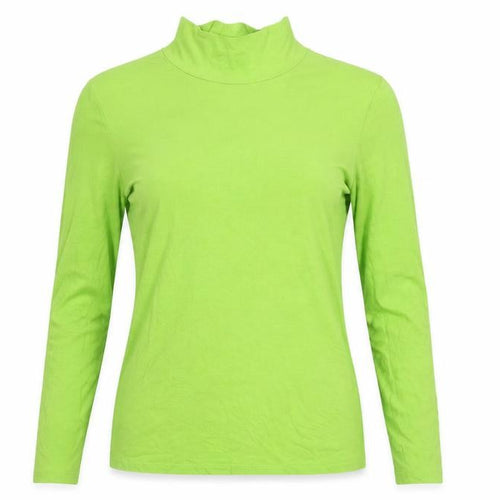 COS Women Green Roll Neck Long Sleeve Slim Fit Top Size 12