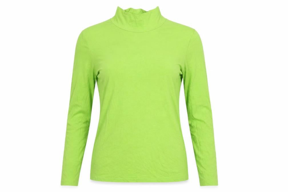 COS Women Green Roll Neck Long Sleeve Slim Fit Top Size 12