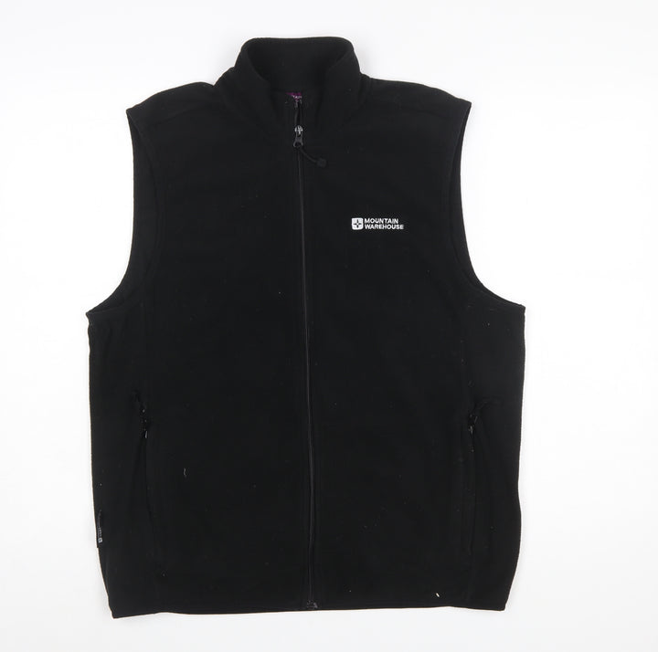 Mountain Warehouse Womens Black Fleece Bodywarmer Waistcoat Size 16