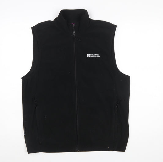 Mountain Warehouse Womens Black Fleece Bodywarmer Waistcoat Size 16