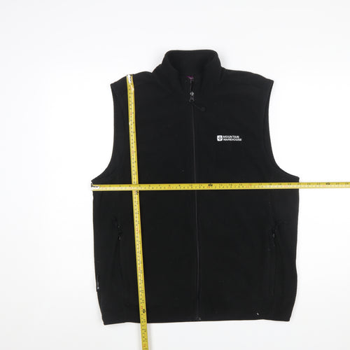 Mountain Warehouse Womens Black Fleece Bodywarmer Waistcoat Size 16