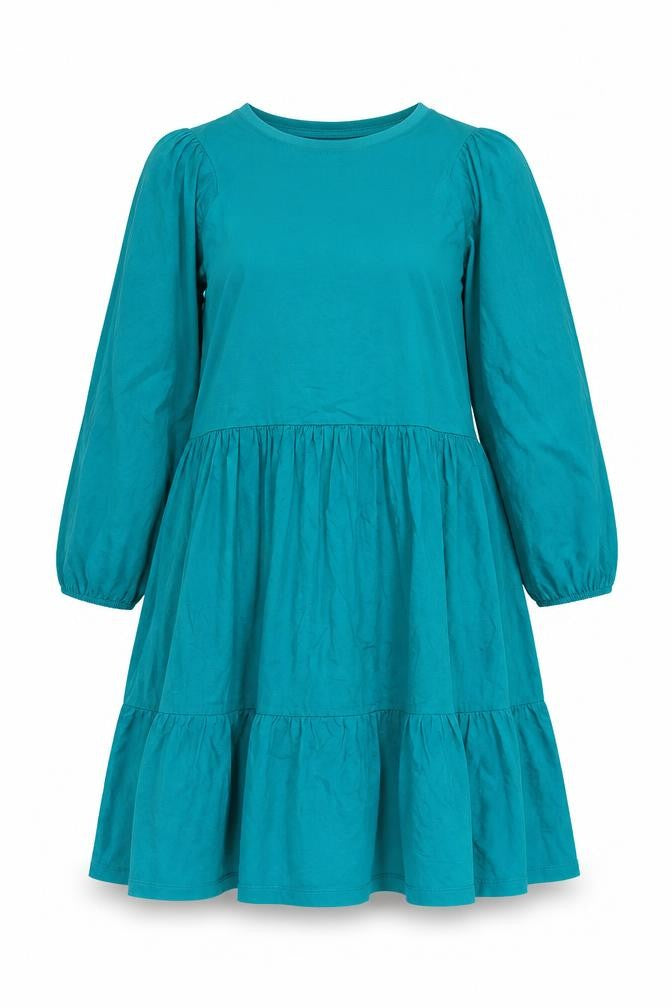 Silvian Heach Women Green Cotton Skater Dress Size 14