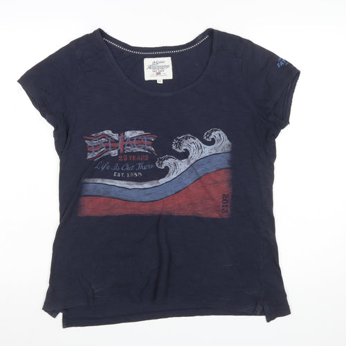 Fat Face Women's Blue Cotton Graphic T-Shirt Size 14