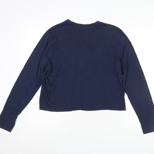 Hollister Womens Navy Blue Long Sleeve Pullover Sweatshirt Medium
