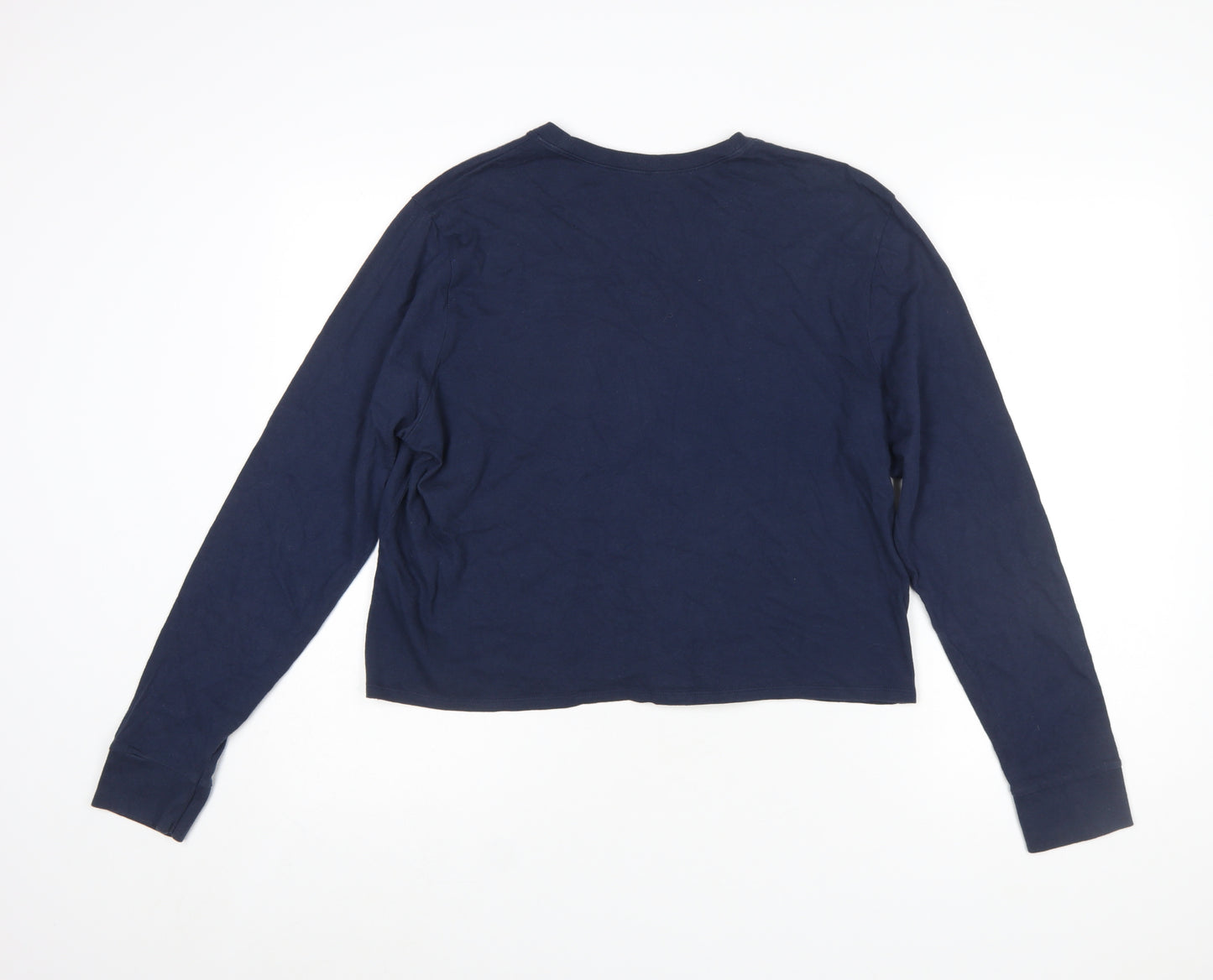 Hollister Womens Navy Blue Long Sleeve Pullover Sweatshirt Medium