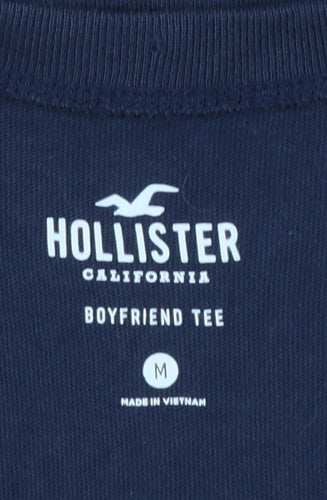 Hollister Womens Navy Blue Long Sleeve Pullover Sweatshirt Medium