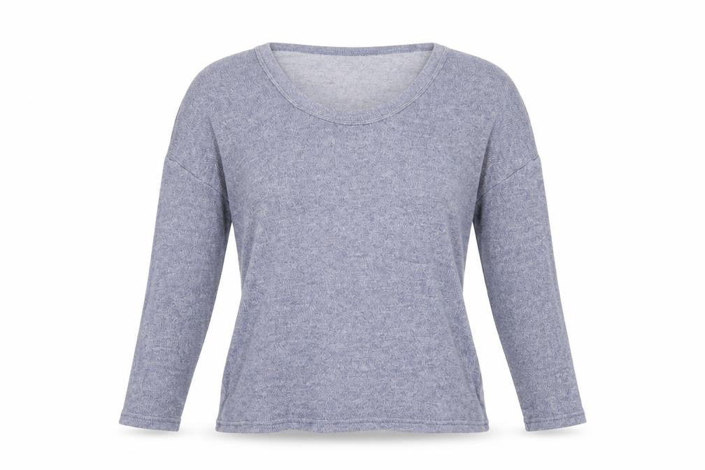 Front view of Old Navy Women’s Blue Scoop Neck Knit jumper, size S