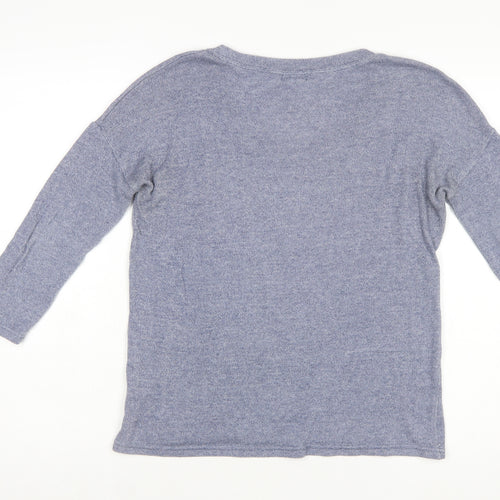 Old Navy Women’s Blue Scoop Neck Knit Pullover Jumper Size S