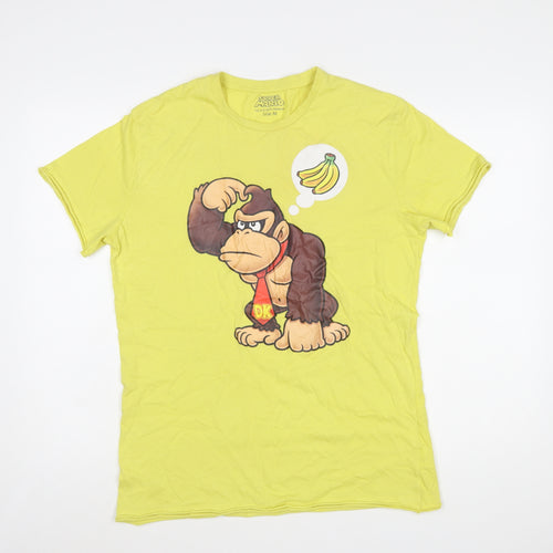 Super Mario Donkey Kong Yellow Mens M Graphic T-Shirt