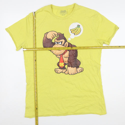 Super Mario Donkey Kong Yellow Mens M Graphic T-Shirt