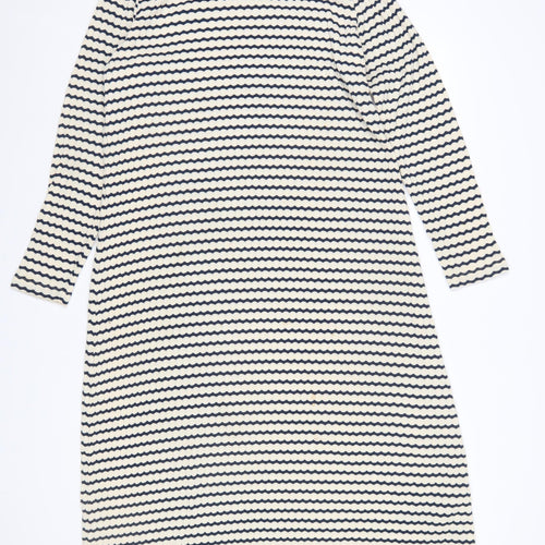 Marks and Spencer Women’s Navy Stripe Petite Shift Dress Size 16
