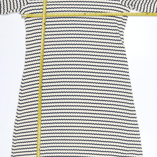 Marks and Spencer Women’s Navy Stripe Petite Shift Dress Size 16