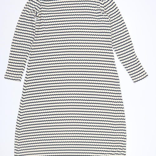 Marks and Spencer Women’s Navy Stripe Petite Shift Dress Size 16