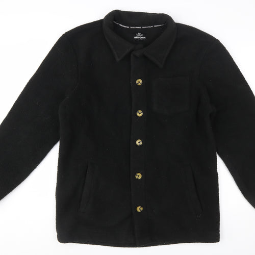 Threadbare Men's Black Fleece Button-Up Jacket Size M