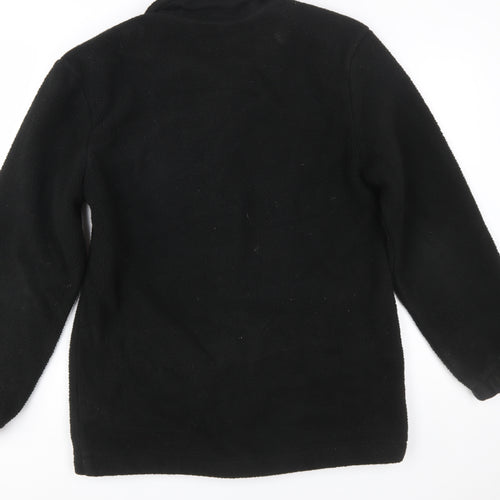 Threadbare Men's Black Fleece Button-Up Jacket Size M