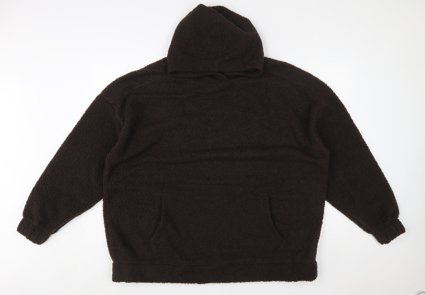 Next Mens Black Fleece Pullover Hoodie Size L Warm Winter Casual