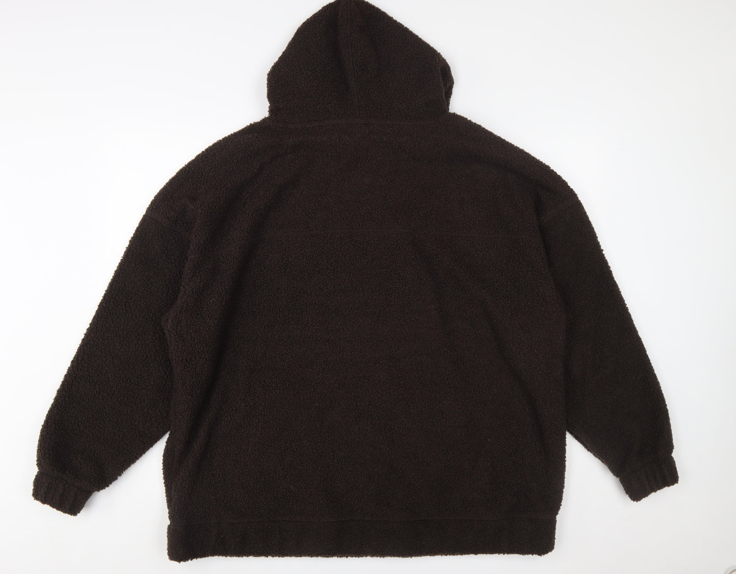 Next Mens Black Fleece Pullover Hoodie Size L Warm Winter Casual