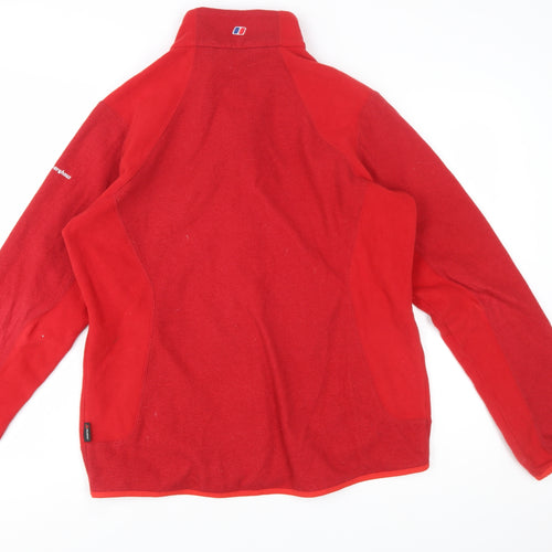 Berghaus Men’s Red Fleece Full Zip Lightweight Outdoor Jacket Size M