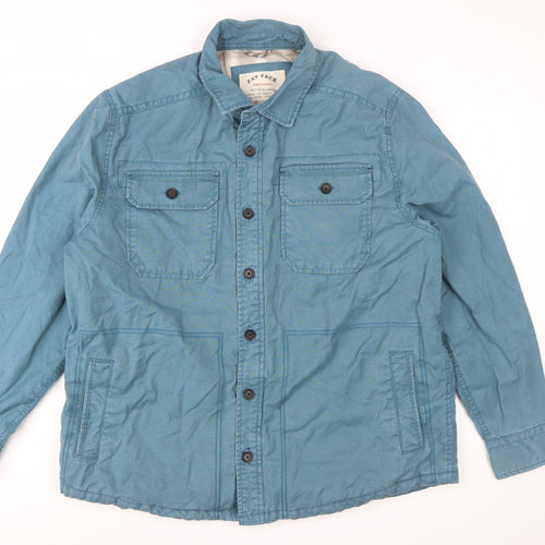 Fat Face Men's Blue 2XL Cotton Button Jacket Casual Lined
