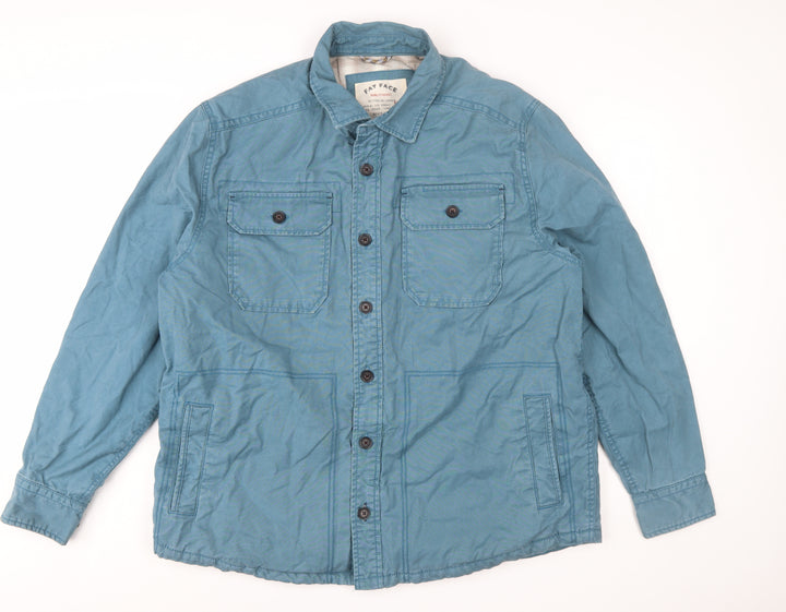 Fat Face Men's Blue 2XL Cotton Button Jacket Casual Lined