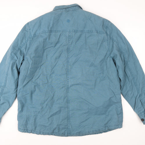 Fat Face Men's Blue 2XL Cotton Button Jacket Casual Lined