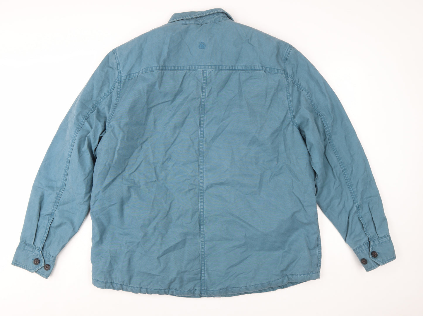 Fat Face Men's Blue 2XL Cotton Button Jacket Casual Lined