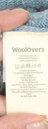 Woolovers Women's Blue Fair Isle Lambswool Pullover Jumper M