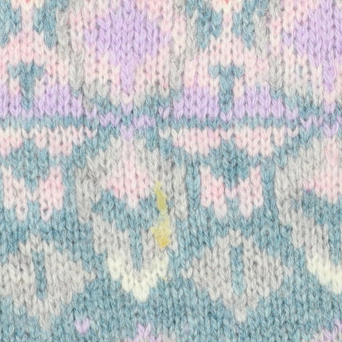 Woolovers Women's Blue Fair Isle Lambswool Pullover Jumper M