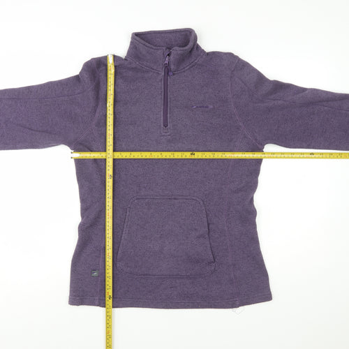 Mountain Life Women's Purple 1/4 Zip Fleece Pullover Sweatshirt Size 12