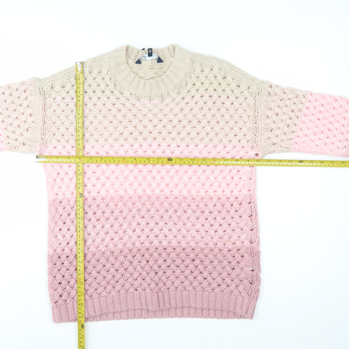 Crew Clothing Women’s Pink Ombre Chunky Knit Jumper Size 10