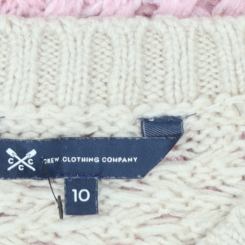 Crew Clothing Women’s Pink Ombre Chunky Knit Jumper Size 10