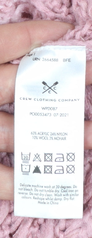 Crew Clothing Women’s Pink Ombre Chunky Knit Jumper Size 10