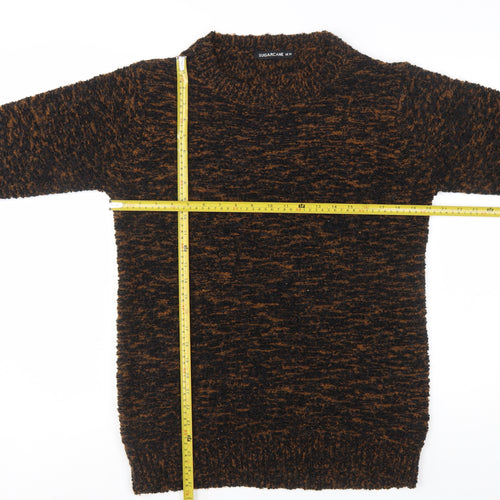 Sugarcane Womens Brown Chunky Knit Crew Neck Jumper UK 14