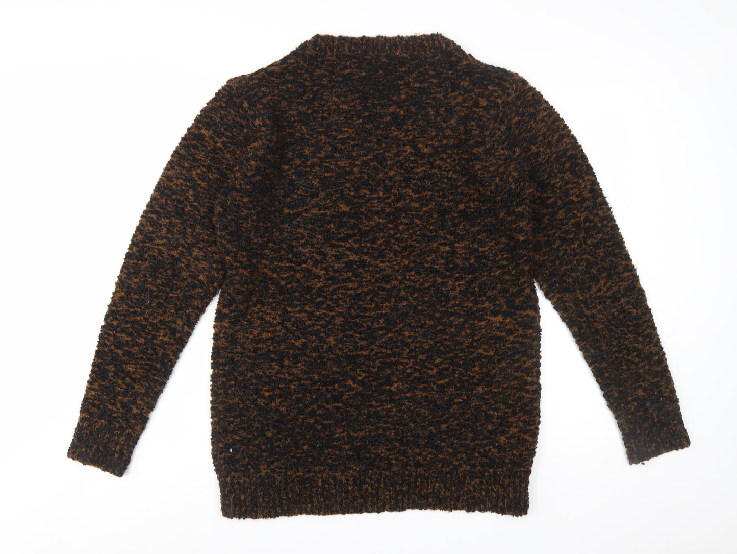 Sugarcane Womens Brown Chunky Knit Crew Neck Jumper UK 14