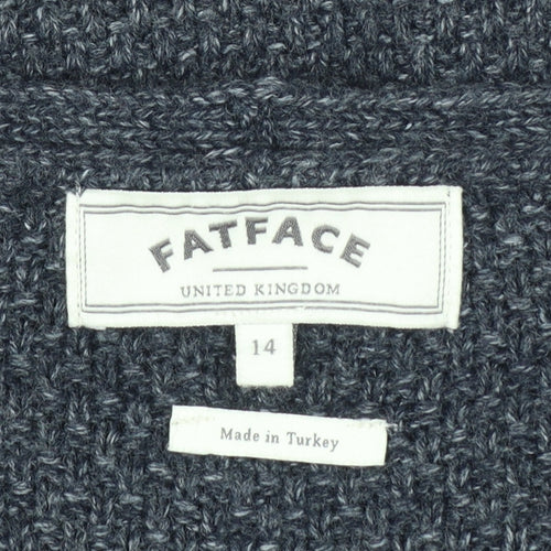 FatFace Women’s Blue Chunky Knit Cardigan Size 14