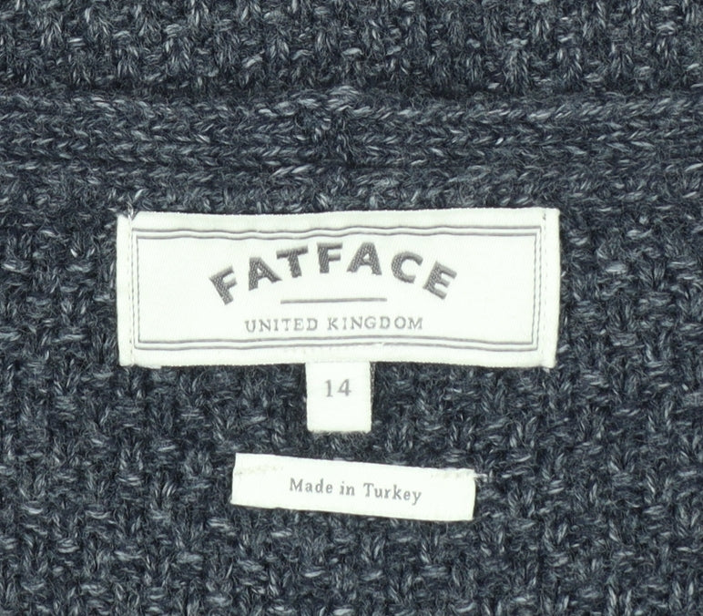 FatFace Women’s Blue Chunky Knit Cardigan Size 14