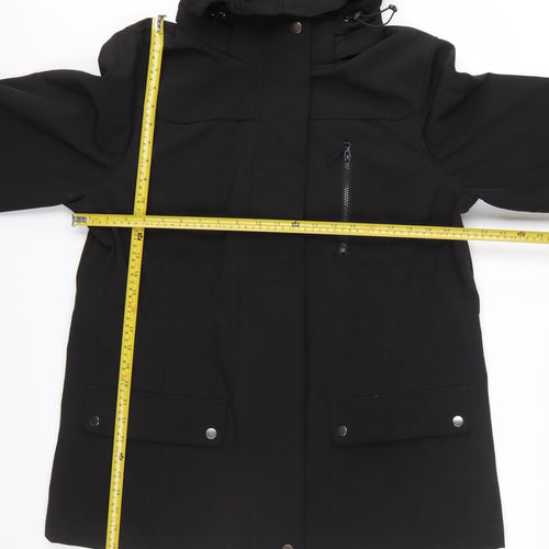 Athletic Works Women's Black Hooded Parka Jacket Size 16