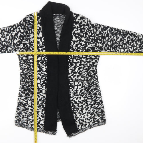M&Co Women’s Petite Size 14 Black Ivory Knit Cardigan
