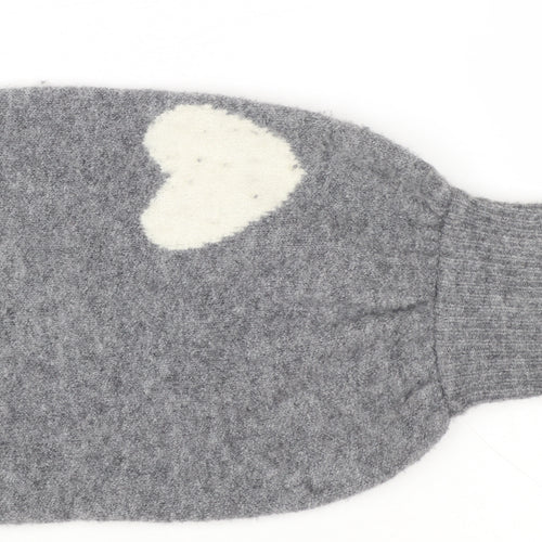 Madewell Women's Grey Heart Pullover Wool Blend Jumper XS