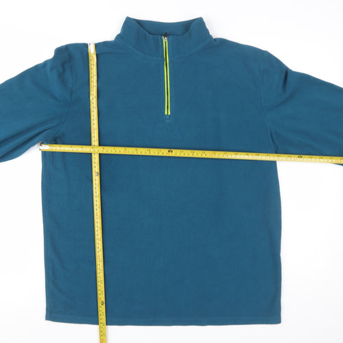 Crane Men's Blue Fleece 1/4 Zip Pullover Sweatshirt Size L