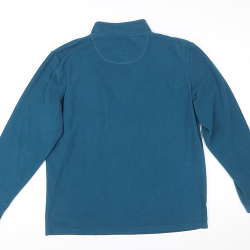 Crane Men's Blue Fleece 1/4 Zip Pullover Sweatshirt Size L